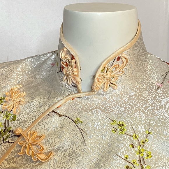 SOLD | 🔥LAST CHANCE🔥 Alice Ko Handmade Chinese Cheongsam Floral Cocktail Dress - Picture 9 of 13